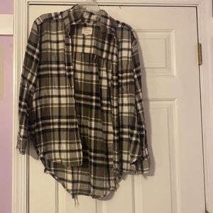 American Eagle Distressed Flannel